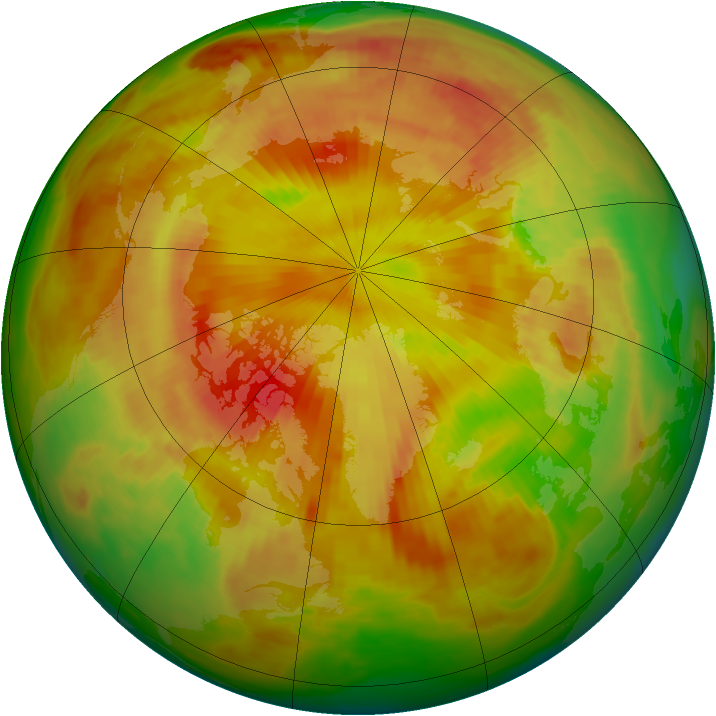 Arctic ozone map for 13 May 1982